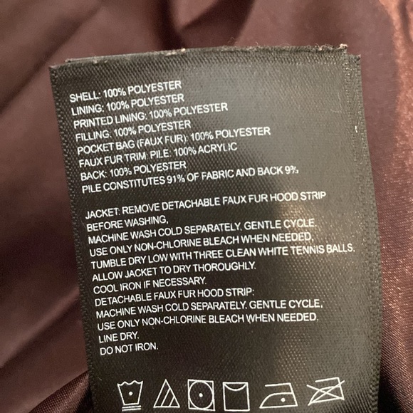 Puffer Coat with Faux Fur around hood - Picture 4 of 8